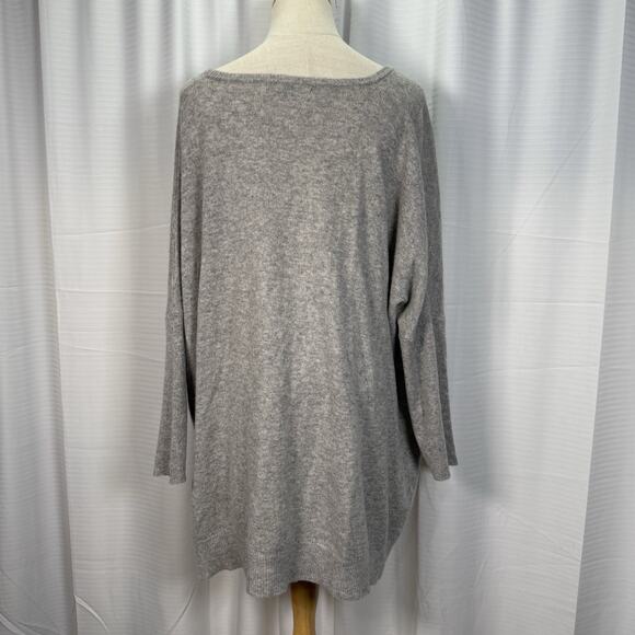 Subtle Luxury 100% Cashmere Dolman Sleeve Slouchy Pullover Sweater Gray Size S - Picture 3 of 7